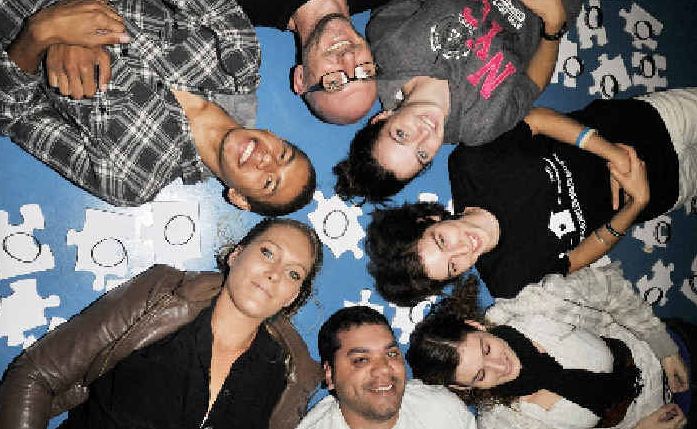 Northern Rivers Social Development council youth programs manager Brett Paradise (glasses) then clock wise, Kiya Lee, Nix Prosser, Lauren Magri, Mitch King of Youth Connections, Sarah Bennett and Lincoln Knight. Northern Rivers Social Development council youth programs manager Brett Paradise (glasses) then clock wise, Kiya Lee, Nix Prosser, Lauren Magri, Mitch King of Youth Connections, Sarah Bennett and Lincoln Knight.